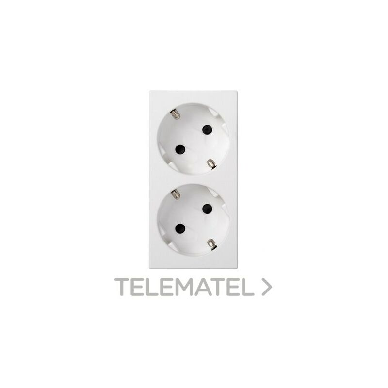 

BASE DOBLE SCHUKO POR CORTE SIN LED BL 50000432-030 - Simon Connect