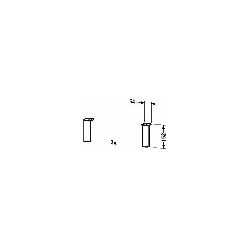 

Base BRIOSO 152x44x10mm 2 St lacado celeste mate - Duravit