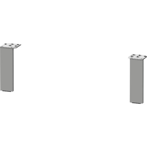 Base Duravit L-Cube, aluminio mate, 2 piezas, 70x65 mm,