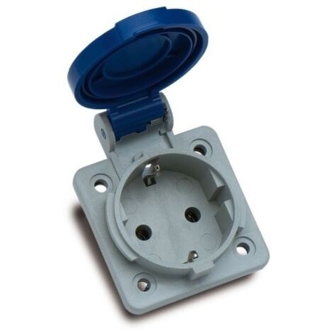 Base elec 75x75x52 emp 2p+ttl 16a 220v ip44 pol/abs az 13950