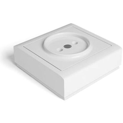 Base Electricidad 72X72X30 Toma tierra 10A-250V Superficie Abs Blanco 8024 Famat