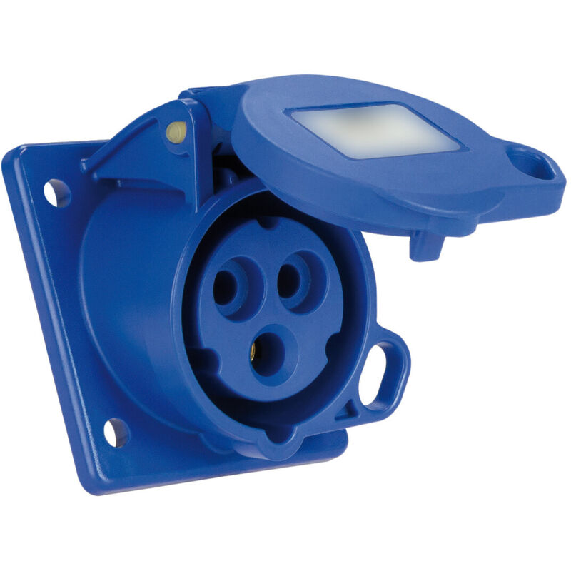 

Solera - Base trascuadro inclinada industrial de empotrar azul 2P+T IP44 230V 32A ( 931123A)