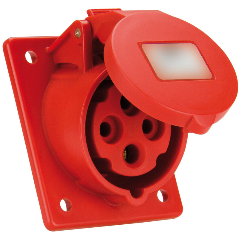

Base trascuadro inclinada industrial de empotrar roja 3P+T IP44 400V 16A (Solera 931142A)