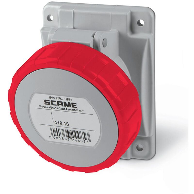 

Base Empotrable CETAC en Cuadro Estanca 16A IP67 Optima SCAME 3P+N+T 415 V AC - 3P+N+T 415 V AC