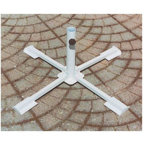 Base en croix repliable pour mâts de parasols en acier de 38 à 50 mm. - Salle de repos