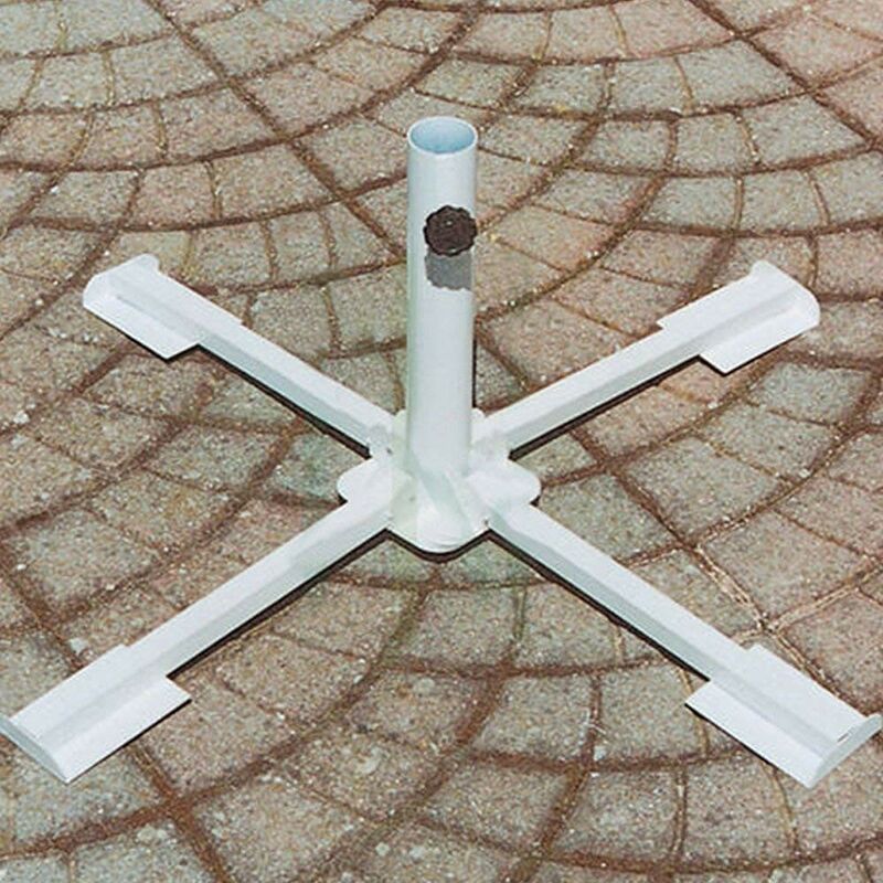 Capaldo - Base en croix repliable pour mâts de parasols en acier de 38 à 50 mm. - Salle de repos