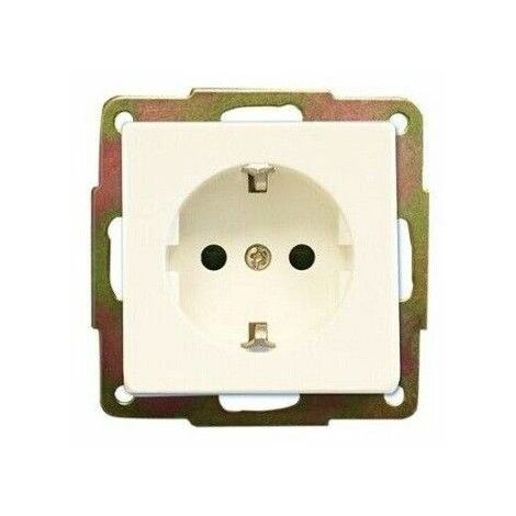 Base enchufe 2P con TT empotrar blanco GSC