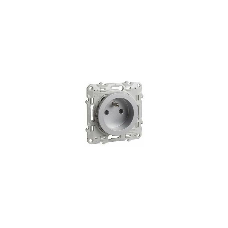 

Base enchufe 2P+TTF Odace Plata S530039 - Schneider