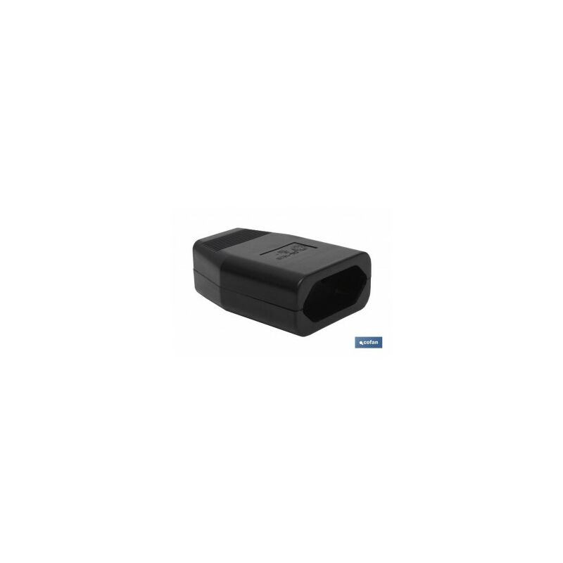 

Base enchufe bipolar aerea negra 10a-250v
