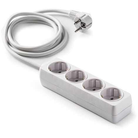 Base enchufe DUOLEC múltiple con cable. 4 tomas -