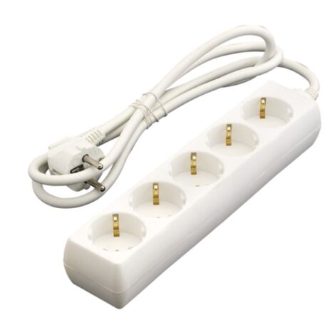 Base enchufe DUOLEC múltiple con cable. 5 tomas - talla