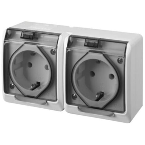 Base enchufe elec 16amp250v sch.dob est.tt lat ip54 bl pool