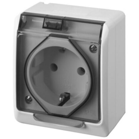 Base enchufe elec estanco tt s/lat 16a-250v ip54 abs bl pool