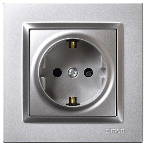 Base enchufe elec schuko tt empotrar alum serie 10 simon
