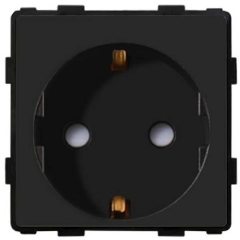 Base Enchufe EU tipo SCHUKO 16A 250V KOOB, negro