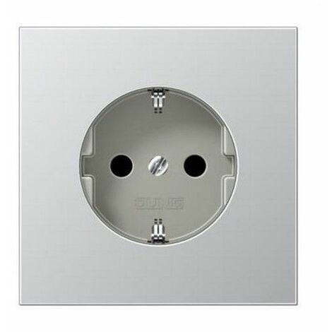 Base enchufe schuko 16A 250V aluminio JUNG AL1521KI