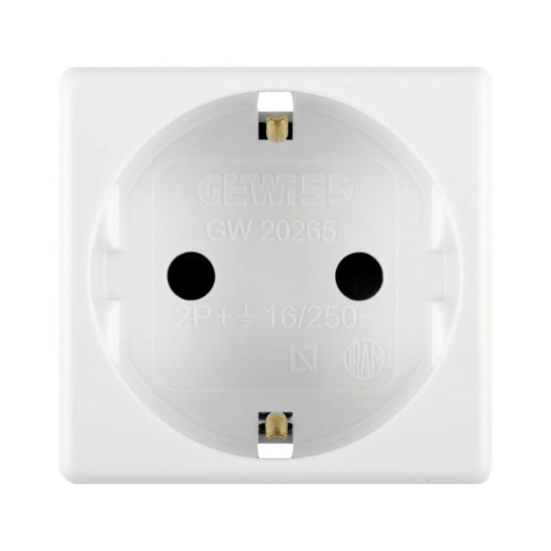 

Base enchufe schuko 2 polos + tierra 16A GW20265 de - Gewiss