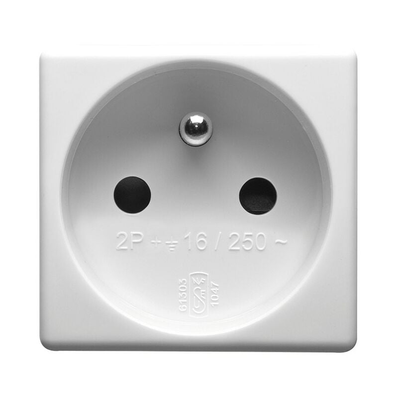 

Base enchufe schuko 2 polos + tierra 16A norma francesa GW20207 de - Gewiss