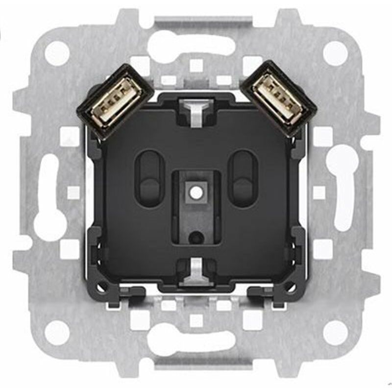 

Base enchufe schuko con doble cargador USB 8188.3 - Niessen