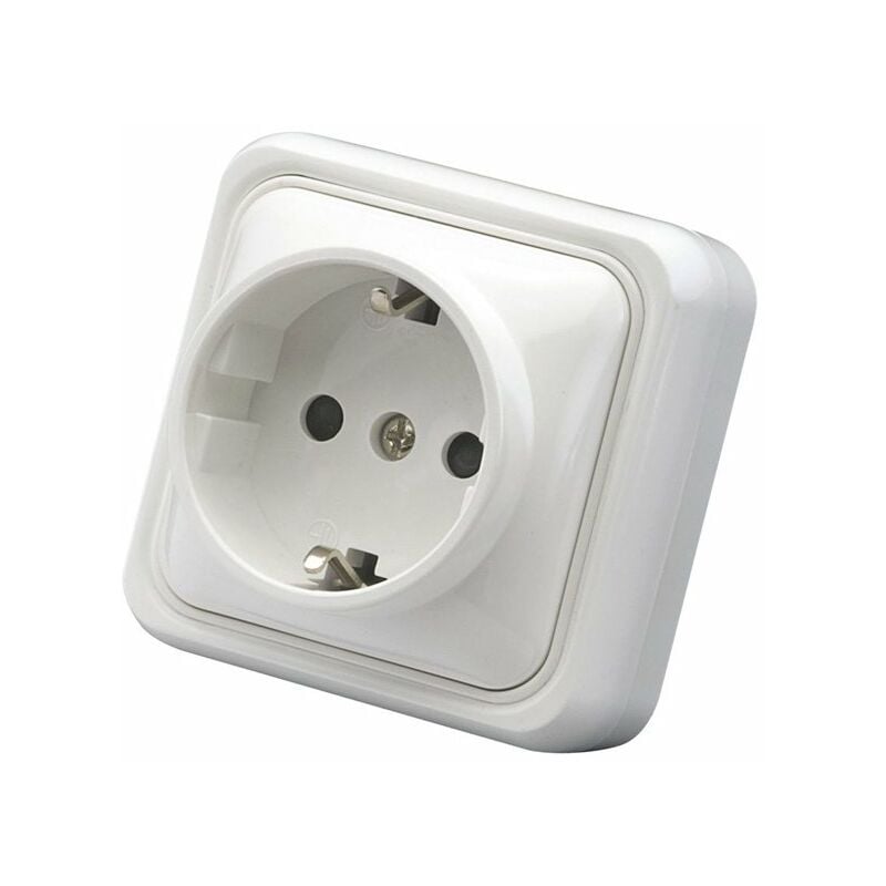 

Base Enchufe Superficie Blanco