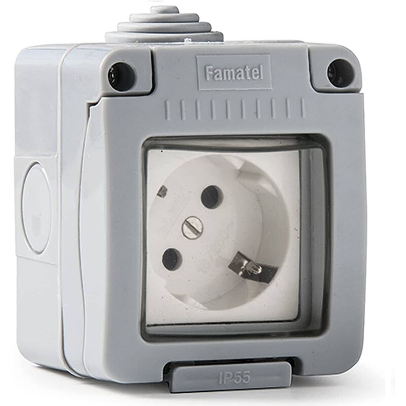 

Base enchufe estanco 16A IP55 Blanco