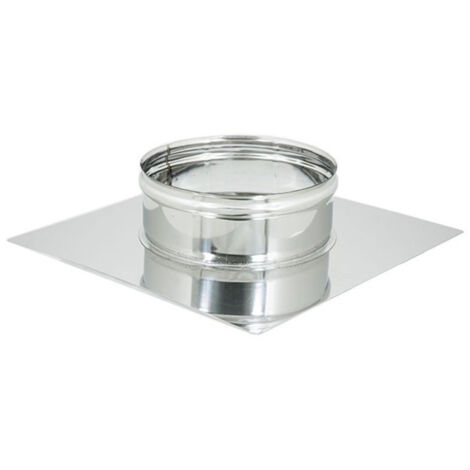 Base forata inox da 400x400mm a innesto f 250mm spessore 6 decimi aisi 304