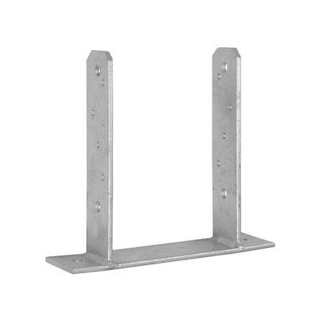 BASE GALVANIZADA FORMA T PARA POSTE 7X7 CM