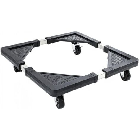 Base girevole per lavatrici, regolabile da 43 x 43 cm a 65 x 65 cm, supporto girevole a 360° per asciugatrici e frigoriferi, supporta oggetti pesanti fino a 200 kg, base girevole