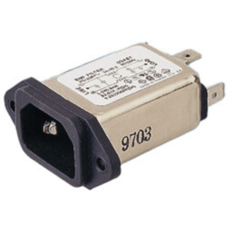 Base IEC 320 + filtro de línea RFI/EMI de  3 A Electro DH 31.224/3 8430552061891