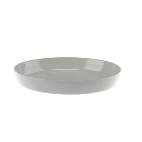 Base in plastica per vaso CRISTAL 15,5 cm grigia lucida