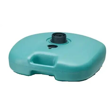 Base in plastica verde per ombrellone 19lt