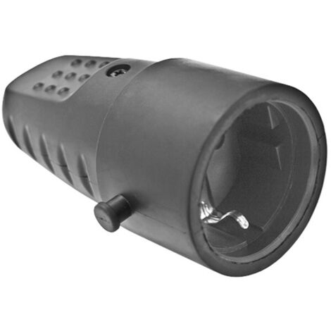 BASE IND GOMMA-PVC TT 16A IP44 NERO - 4,8 MM