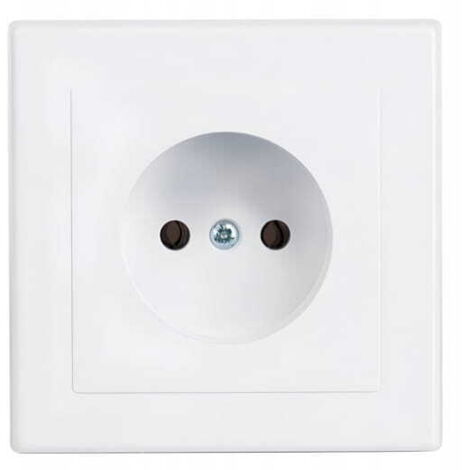 Base individual sin toma de tierra IP20 16A 250V Empotrar Blanco
