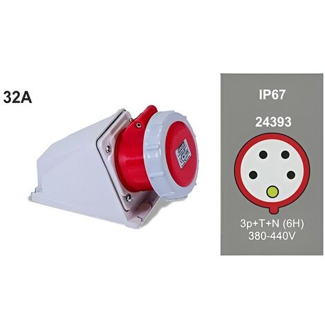 BASE IP67 3P+N+T 32A 400V IP67