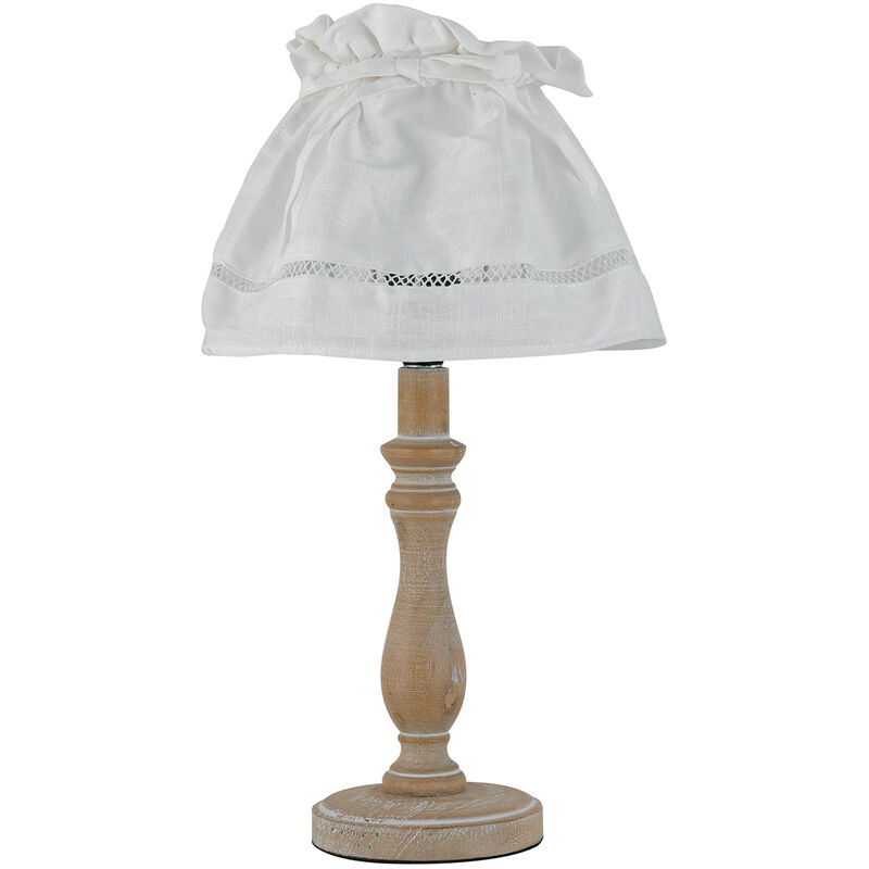 Image of Luce Ambiente E Design - Base lampada da tavolo lullaby in legno 26 cm. - Legno