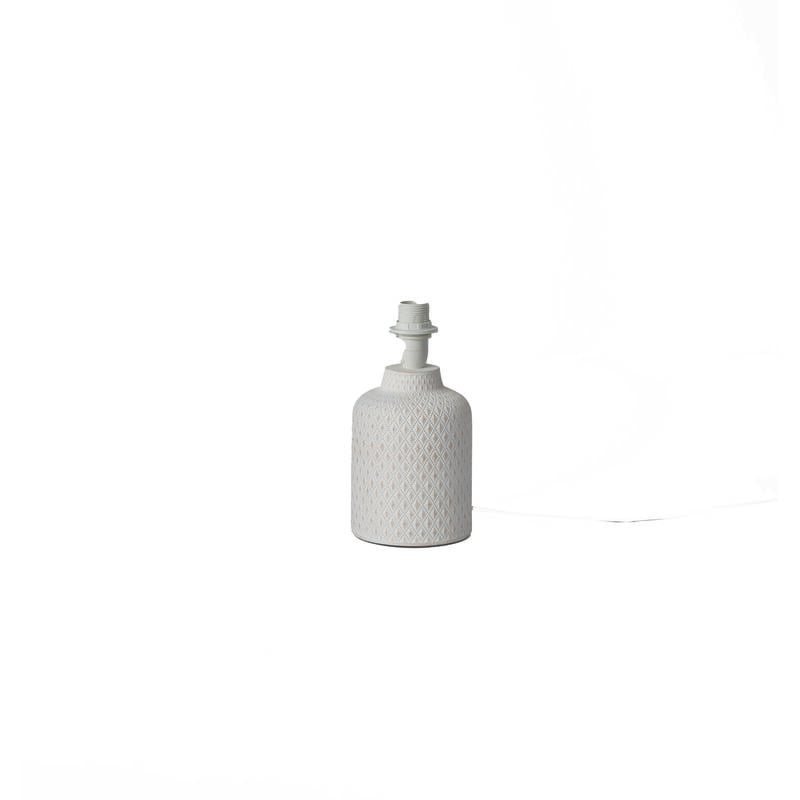 Image of Luce Ambiente E Design - Base lampada da tavolo ravello in ceramica bianca 20 cm. - Bianco