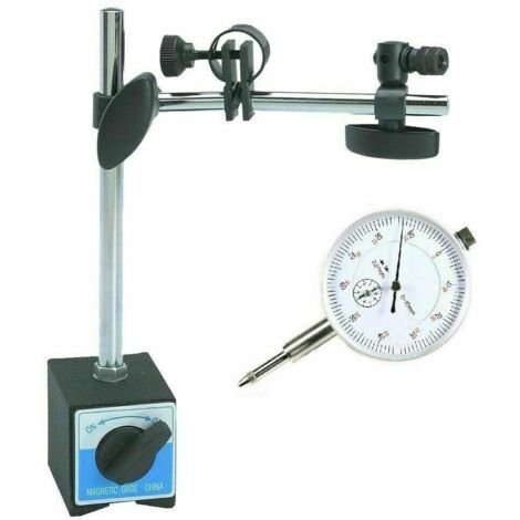Base Magnetica Snodabile Comparatore Centesimale Risoluzione 0.01mm Tornio