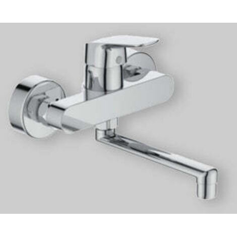Base Miscelatore rubinetto monocomando lavello a parete cromato B1730AA