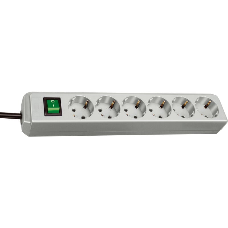 

1159350010 - Base múltiple Eco-Line gris claro con interruptor (10 tomas y 3 m) - Brennenstuhl