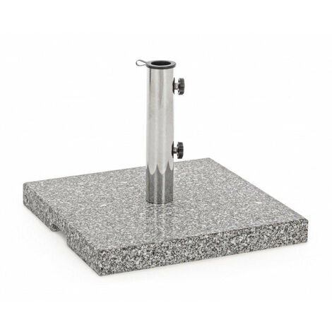 Base moderna "Stein" per ombrellone palo centrale in granito da 25 kg -Quadrata