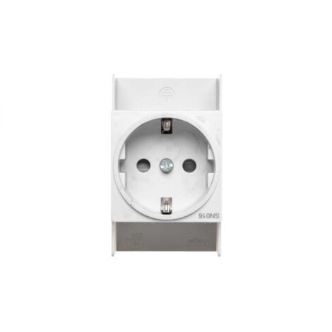 Base modular Schuko 1016A 250V AC para carril clase I, aislada SN016