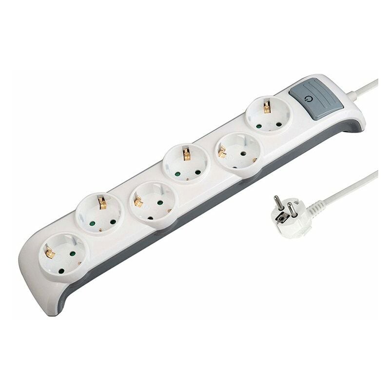 

Electraline - Base Schuko 6t + interruptor cable 2m