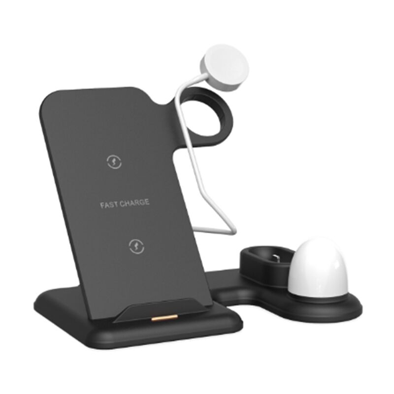 Tlily - Base Multifonction de Support de Casque Sans Fil Bluetooth de Téléphone Portable de Chargeur Sans Fil Quatre en Un