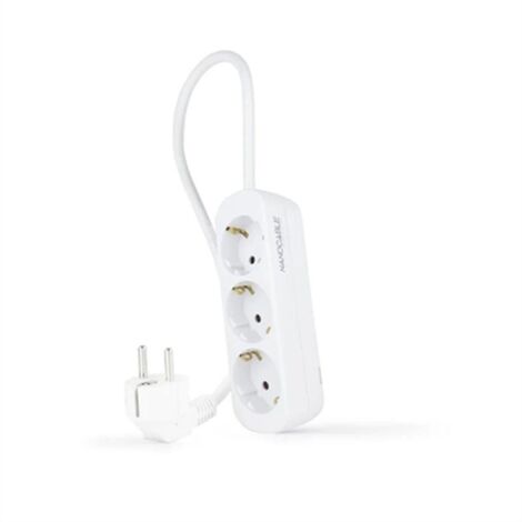 Base Multipla 3 Prese Cavo 1,4m Bianco 10.38.0003-ns