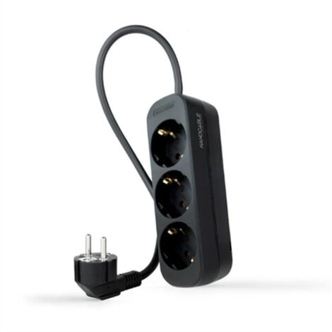 Base Multipla 3 Prese Cavo 1,4m Nero 10.38.0003-ns-bk