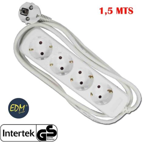 Base Multipla 4 Prese t/tl 10/16A Schuko 1,5m 3x1,5mm EDM