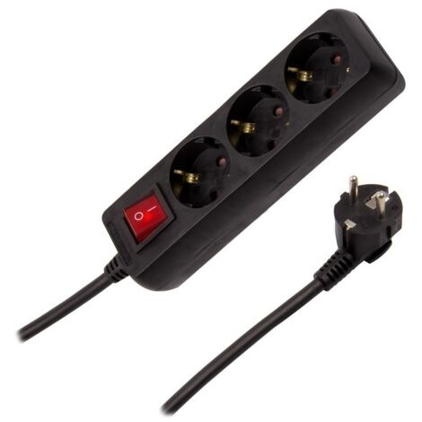 Base Múltiple 3 Enchufes Tipo F Schuko 3m