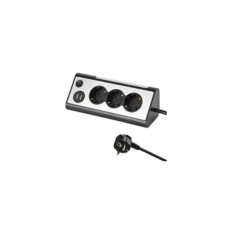 

Base Multiple 3 Tomas 2 Usb Triangular Esquinera