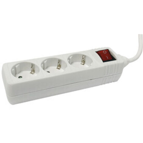 Base multiple 3 tomas con interruptor 1,5 mts Electro DH 36.202 8430552070947