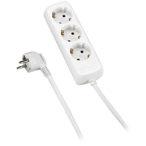 BASE MÚLTIPLE 4 ENCHUFES CON CABLE 3X1,5 1,4 METROS ALYCO